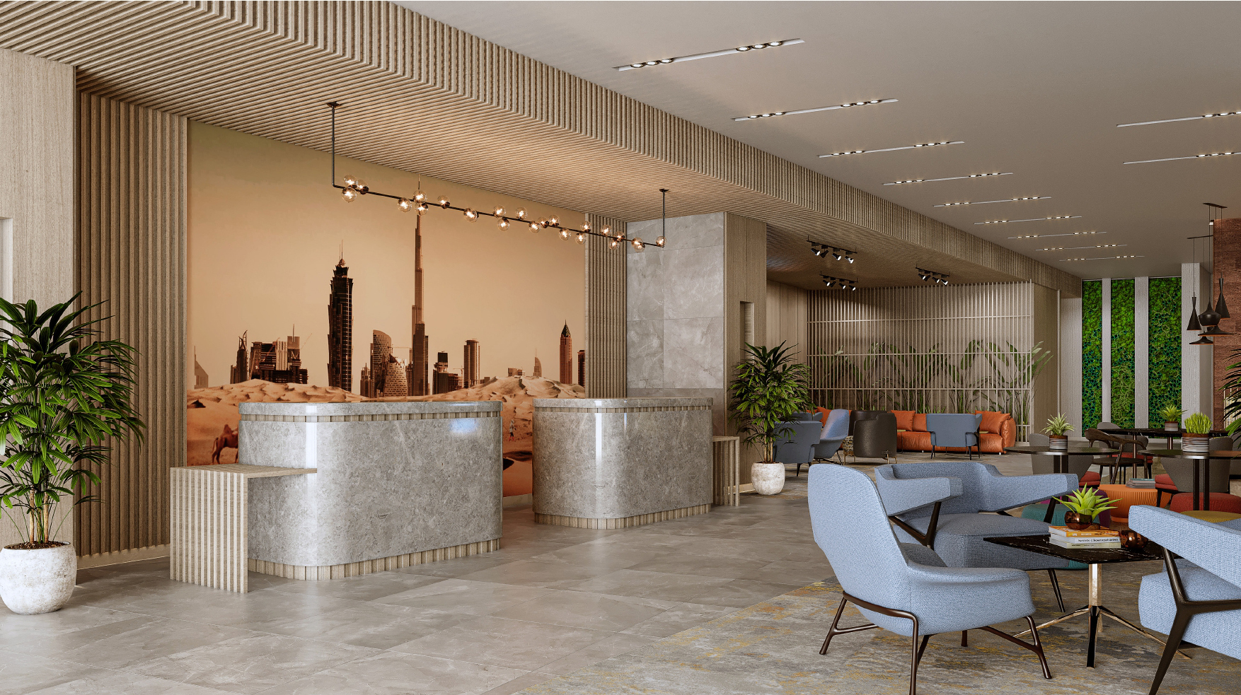 The lobby at the recently opened La Quinta by Wyndham in Bur Dubai, UAE. 